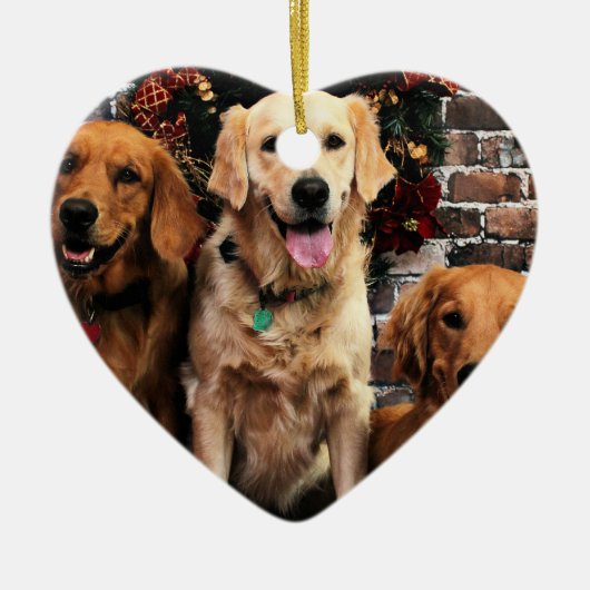 Kerstgouden reclameter Bella Darby #50 Keramisch Ornament (Voorkant)