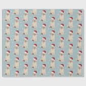 kerstgouden reclameton op sneeuwvlokken cadeaupapier (Vlak)