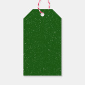 kerstgouden reclametraal in sneeuwvlokken cadeaulabel (Achterkant)