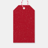 kerstgouden reclametraal in sneeuwvlokken cadeaulabel (Achterkant)