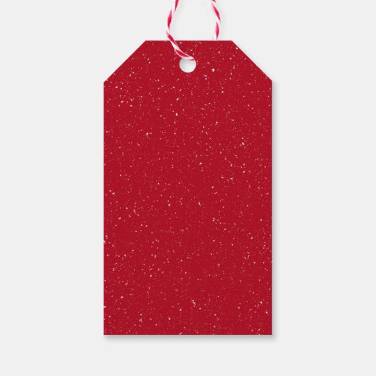 kerstgouden reclametraal in sneeuwvlokken cadeaulabel (Achterkant)