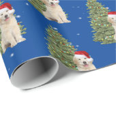 kerstgouden reclametraal in sneeuwvlokken cadeaupapier (Rol Hoek)