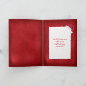 Kerstgouden rector in het lijst van touw feestdagen kaart (Binnen)