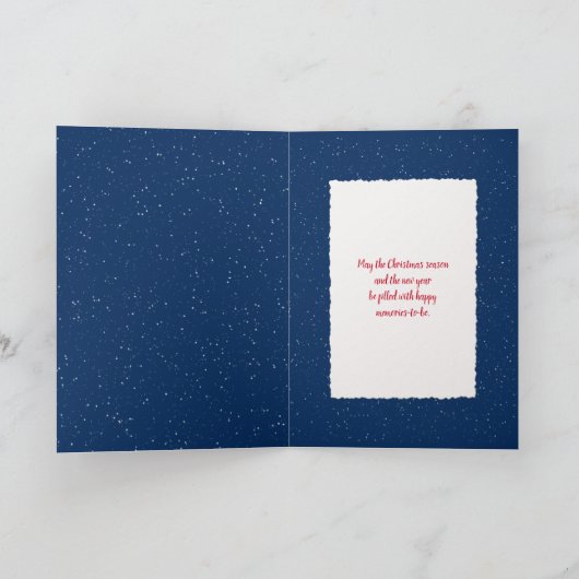 Kerstgouden rector in het lijst van touw feestdagen kaart (Binnen)