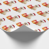 Kerstgouden rector met cadeau cadeaupapier (Hoek)