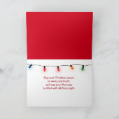 Kerstgouden rector met cadeau feestdagen kaart (Binnen)