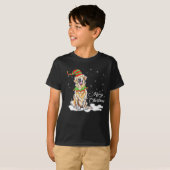 Kerstgouden rector met Elf Pet Funny Gift T-shirt (Voorkant volledig)