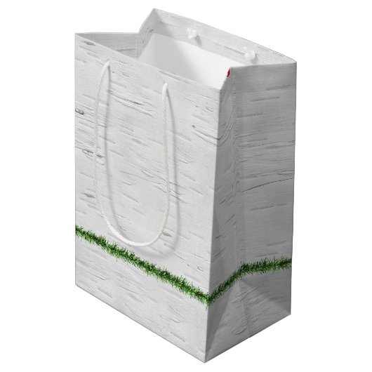 Kerstgouden rector met lipstick Kisses me Medium Cadeauzakje (Achterkant Gekanteld)