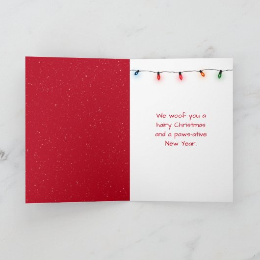 Kerstgouden rector met witte boom feestdagen kaart (Binnen)