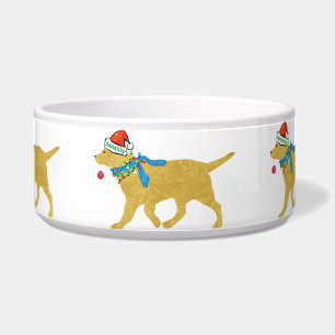 Kerstgouden rector Naughty, maar Nice Voerbakje