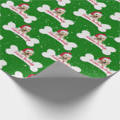 Kerstgouden rector op Bone Cadeaupapier (Hoek)