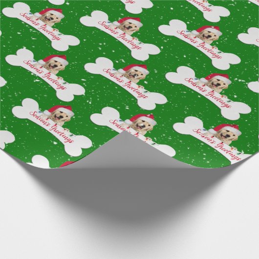 Kerstgouden rector op Bone Cadeaupapier (Hoek)