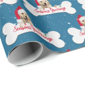 Kerstgouden rector op een hondenbont cadeaupapier (Rol Hoek)