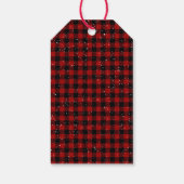 Kerstgouden rector op een schaal cadeaulabel (Achterkant)