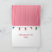 Kerstgouden rector op hondenbont feestdagen kaart (Binnen)