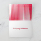 Kerstgouden rector op hondenbont feestdagen kaart (Binnen)