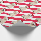 Kerstgouden rector op stapes cadeaupapier (Hoek)