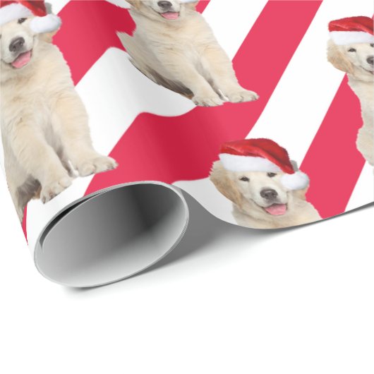 Kerstgouden rector op stapes cadeaupapier (Rol Hoek)