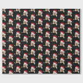 Kerstgouden recuperator in sneeuwvlokken cadeaupapier (Vlak)