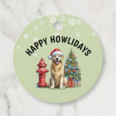 KerstGouden Retriever Bedankjes Labels (Voorkant)