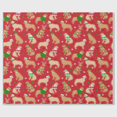 KerstGouden Retriever  Cadeaupapier (Vlak)