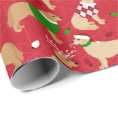 KerstGouden Retriever  Cadeaupapier (Rol Hoek)