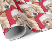 KerstGouden Retriever Cadeaupapier (Rol Hoek)