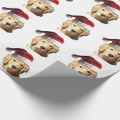 KerstGouden Retriever Cadeaupapier (Hoek)