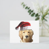 KerstGouden Retriever Feestdagenkaart (Staand voorkant)
