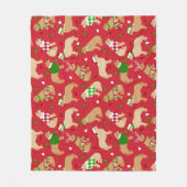 KerstGouden Retriever Fleece Deken (Voorkant)