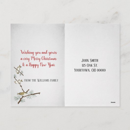 KerstGouden Retriever in Retro Truck Feestdagenkaart (Achterkant)