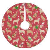 KerstGouden Retriever  Kerstboom Rok (Voorkant)