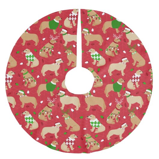 KerstGouden Retriever Kerstboom Rok (Voorkant)