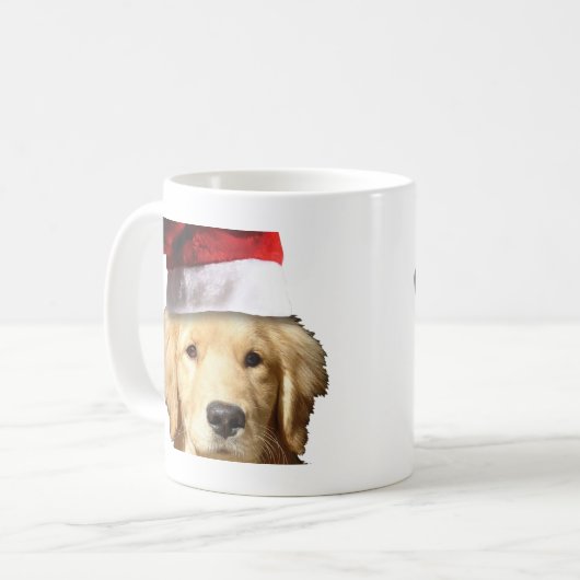 KerstGouden Retriever Koffiemok (Voorkant links)
