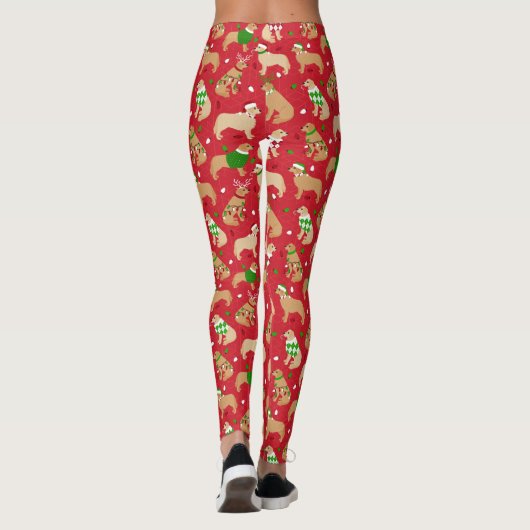 KerstGouden Retriever Leggings (Achterkant)
