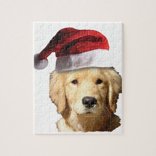 KerstGouden Retriever Legpuzzel (Verticaal)