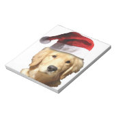 KerstGouden Retriever Notitieblok (Linkerzijde)