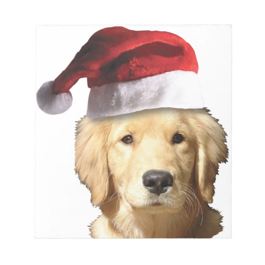 KerstGouden Retriever Notitieblok (Voorkant)
