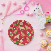 KerstGouden Retriever Papieren Bordje (Feest)