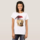 KerstGouden Retriever T-shirt (Voorkant volledig)