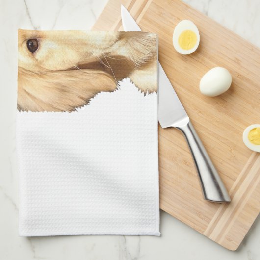 KerstGouden Retriever Theedoek (Quarter Fold)