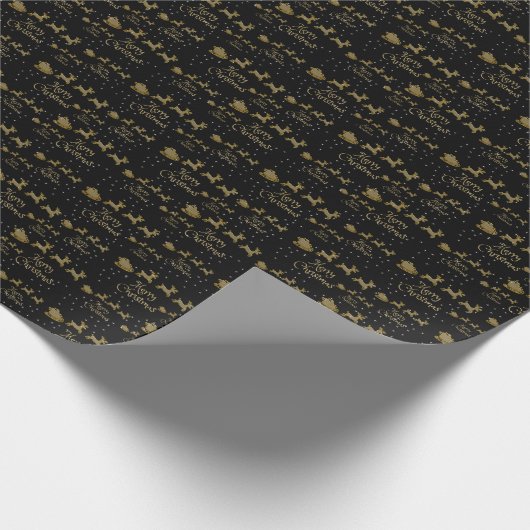 kerstgouden sneeuwscooters voor het rapen van papi cadeaupapier (Hoek)