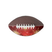 Kerstgouden sneeuwvlokken op rode achtergrond american football (Voorkant)