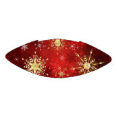 Kerstgouden sneeuwvlokken op rode achtergrond american football (Paneel)