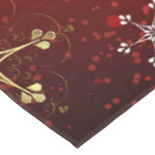 Kerstgouden sneeuwvlokken op rode achtergrond tafelkleed (Gekanteld)