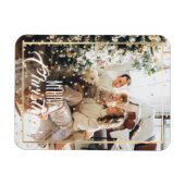 Kerstgouden ster: foto's op feestdag magneet (Horizontaal)