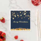 Kerstgouden sterren, Baubles, Boom en Bericht Servet (Insitu)