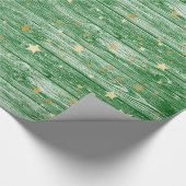 Kerstgouden sterren cadeaupapier (Hoek)