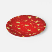 Kerstgouden sterren papieren bordje (Gekanteld)