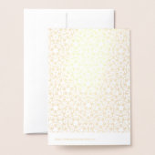 Kerstgouden sterren Patroon, gepersonaliseerd geel Folie Kaarten (Met envelop)